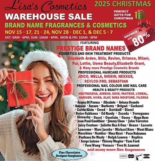 Lisas Cosmetics Christmas Warehouse Sale 2025