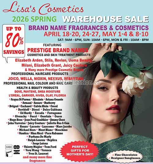 Lisas Cosmetics Spring Warehouse Sale 2026